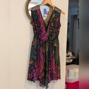 Funky animal print dress w sequins